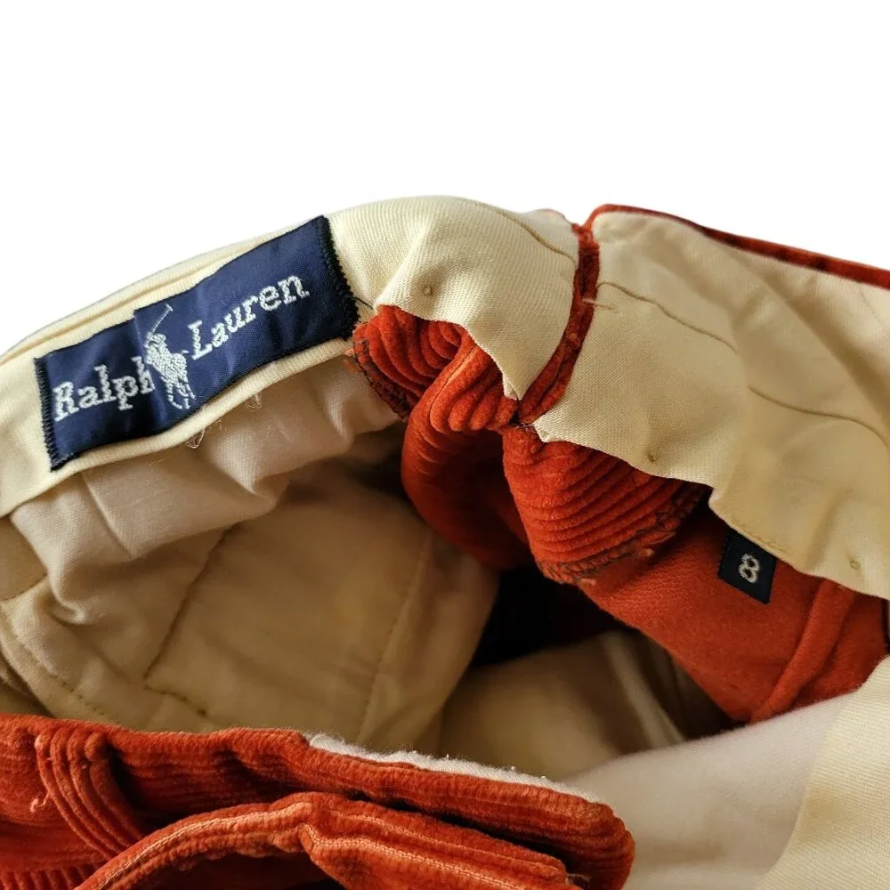 Ralph Lauren Women's Rust Corduroy Pants - Picture 8 of 9